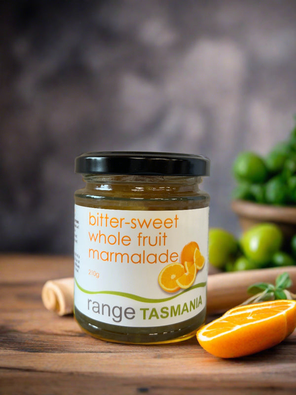 range TASMANIA bitter-sweet whole fruit marmalade