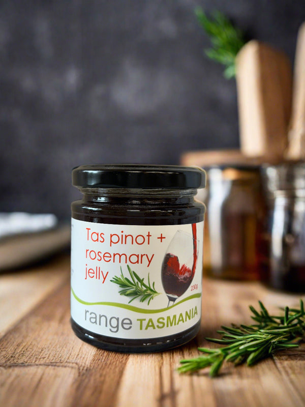 range TASMANIA pinot & rosemary jelly