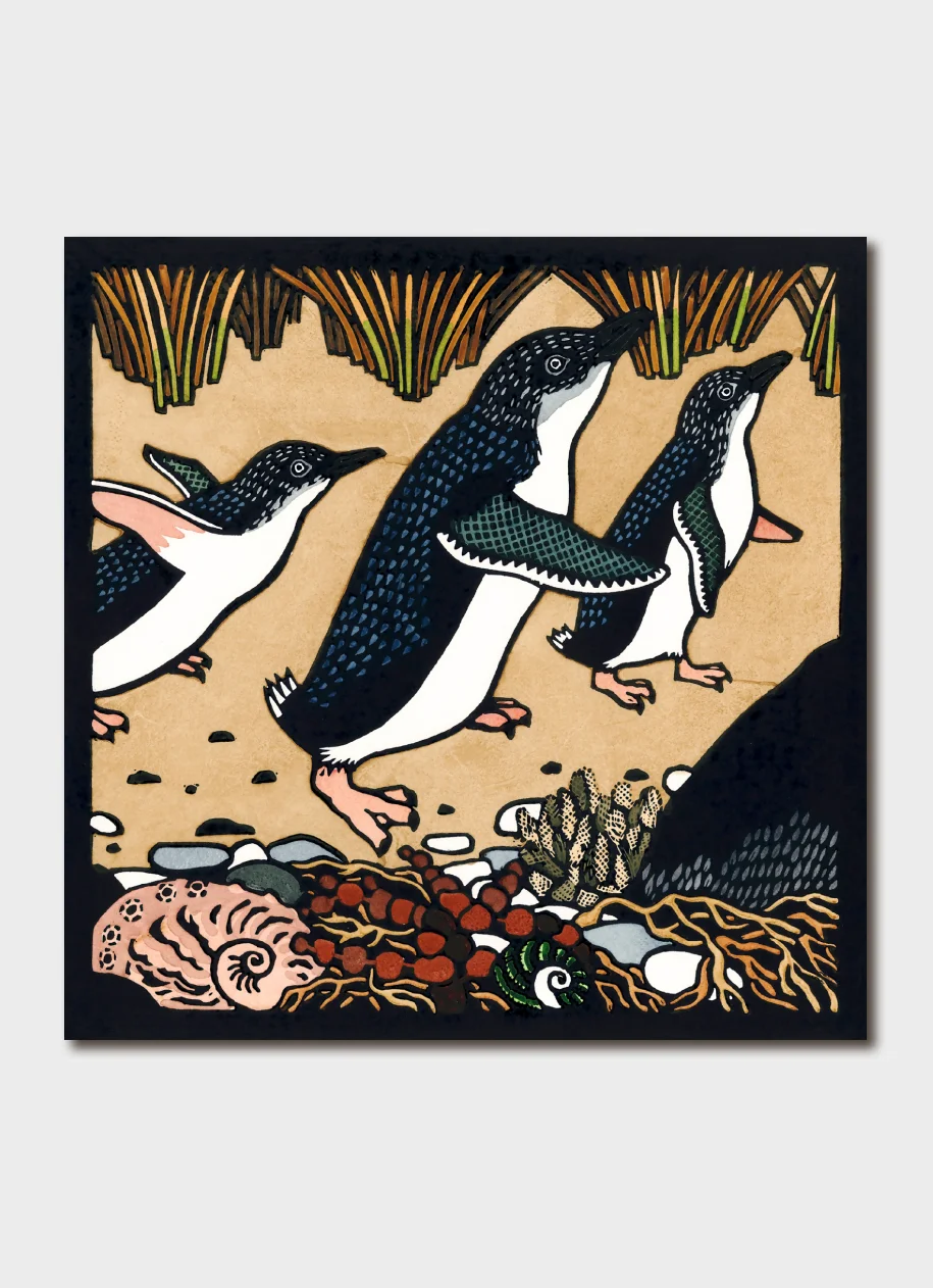 Kit Hiller – Fairy Penguins - Greeting Card – Tasmanian Gourmet Online