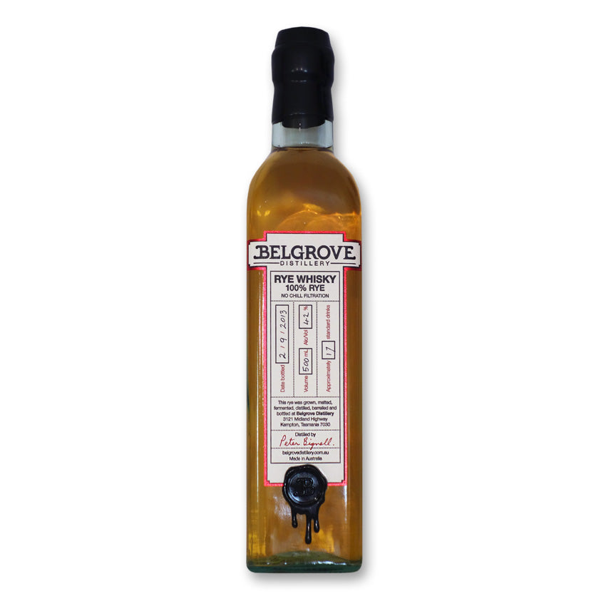 Belgrove Rye Whisky – Tasmanian Gourmet Online