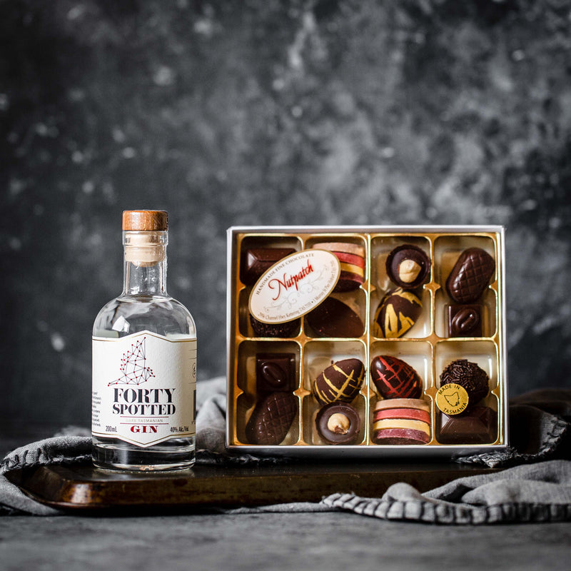 Valentines Gluten Free Chocolates and Forty Spotted Gin