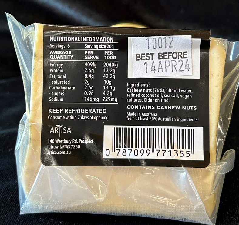 Artisa Vegan Launceston Blue Cheese