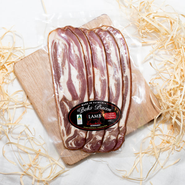 Boks Streaky Lamb Bacon 150g
