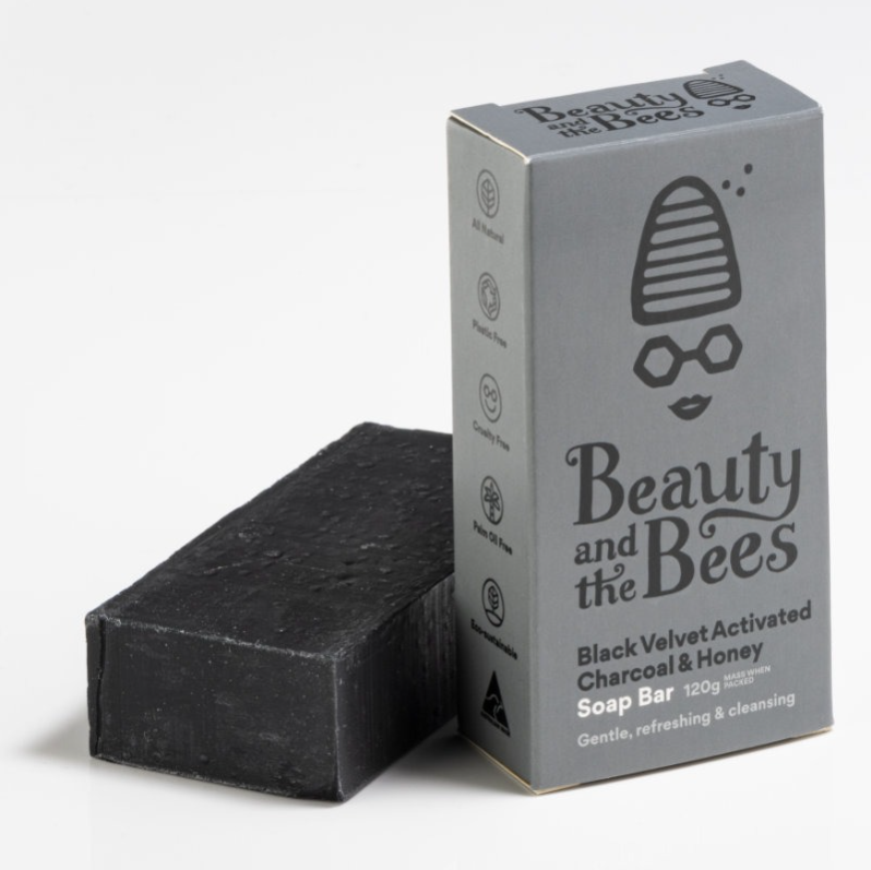 Beauty and the Bees - Black Velvet Activated Charcoal & Honey Soap Bar