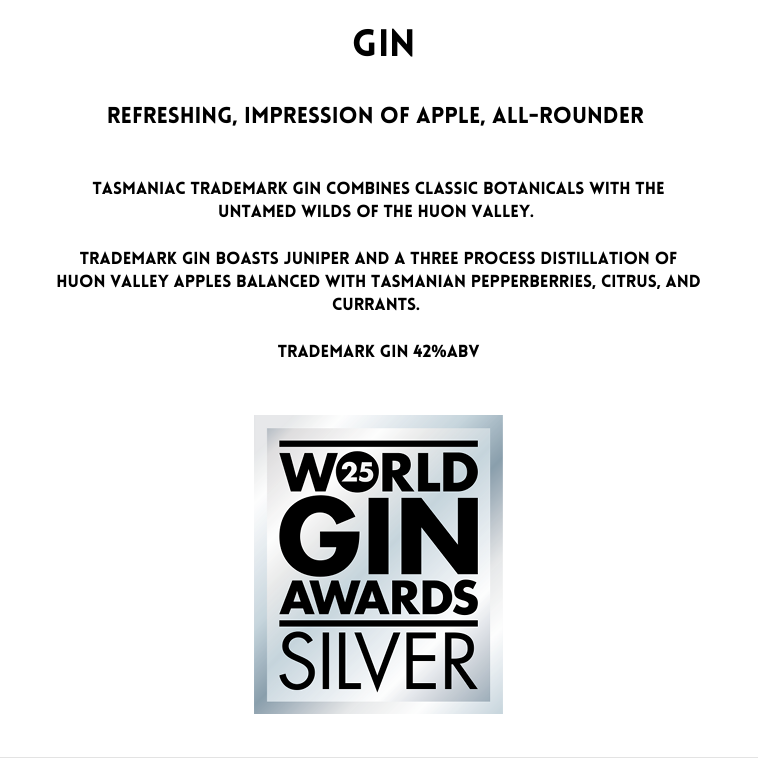 Tasmaniac Distillers - Trademark Gin