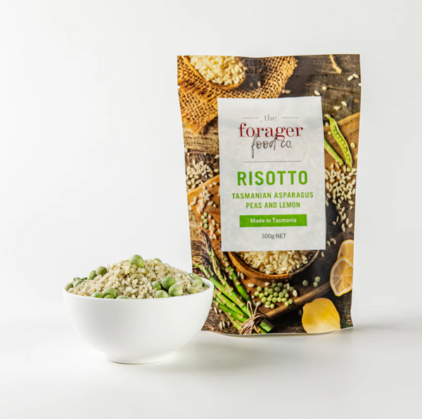 Forager Grains Risotto Rice with Tasmanian Asparagus, Pea & Lemon