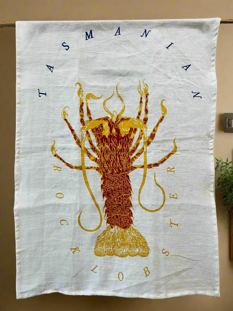 Soul Bouy - Tasmanian Rock Lobster Linen Tea Towel