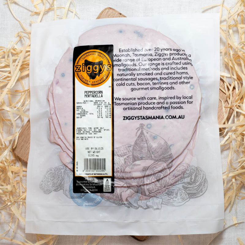Ziggys Smallgood - Peppercorn Mortadella
