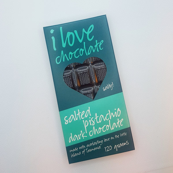 I Love Chocolate- Salted Pistachio Dark Chocolate