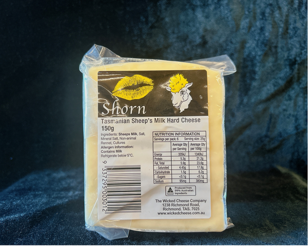 Wicked Cheese Shorn Tasmanian Sheep's milk hard cheese