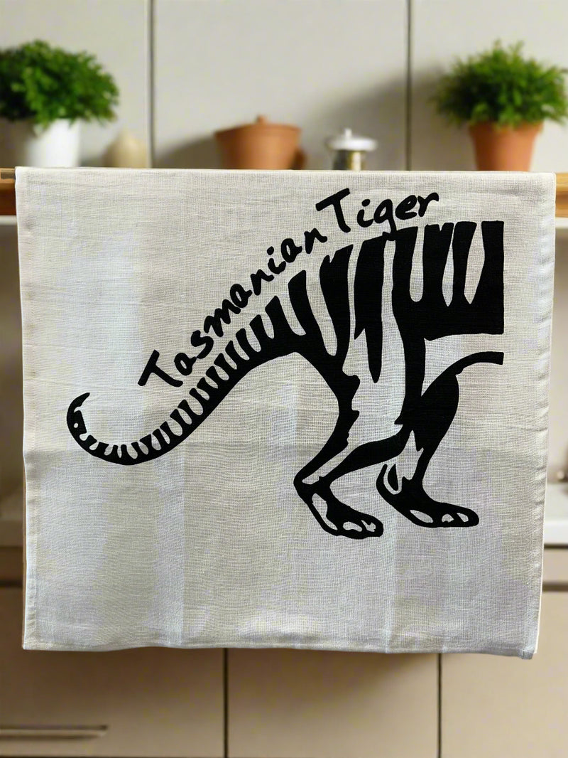 Soul Bouy - Tasmanian Tiger Linen Tea Towel