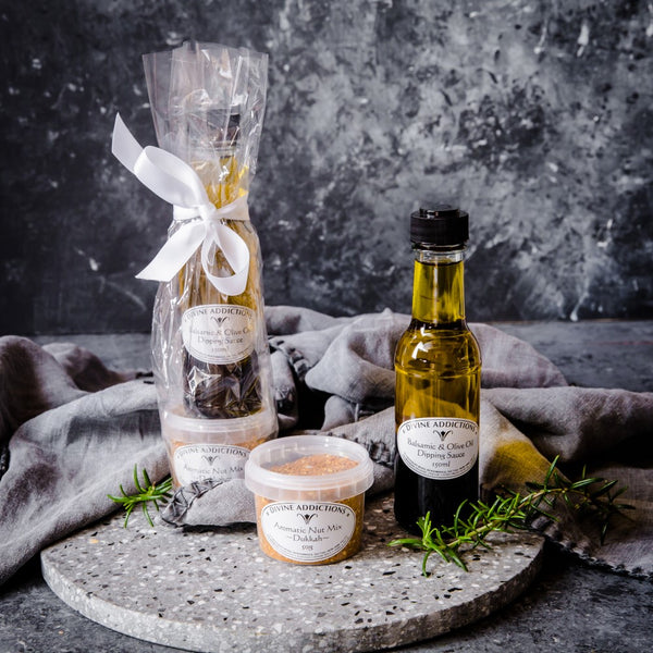 Balsamic Vinegar and Olive Oil Dipping Sauce with an Aromatic Dukkah - Tasmanian Gourmet Online