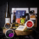 Picnic Hamper with Smoked Salmon, Milton Reserve Pinot Gris, Cheese and Condiments 