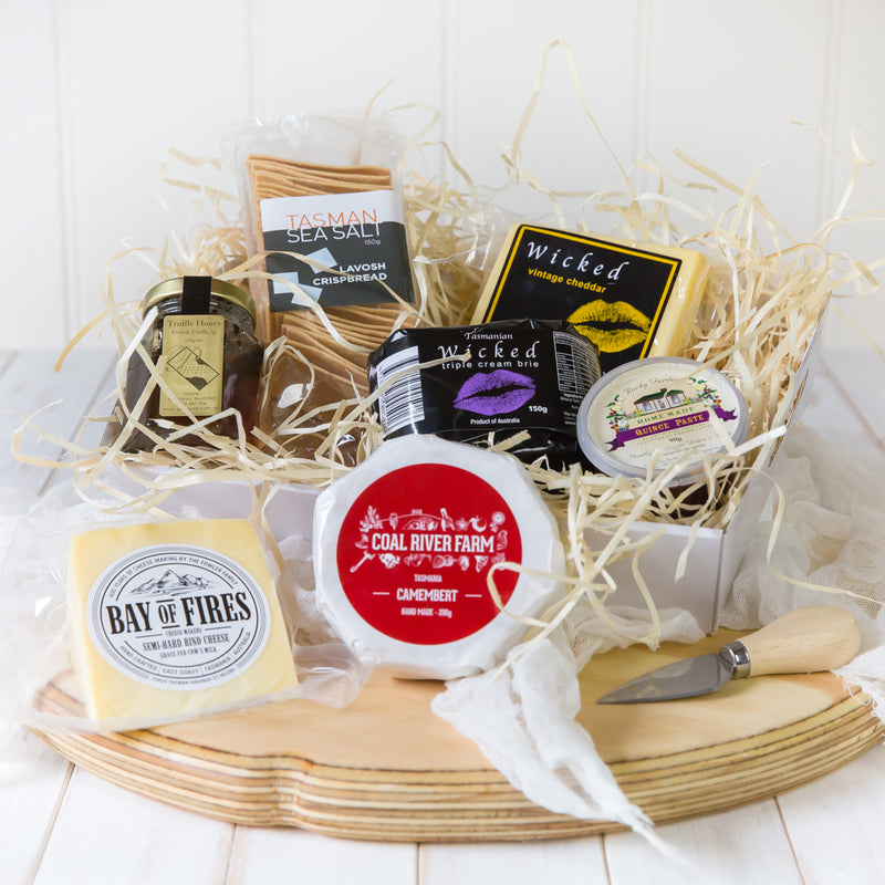 Cheese and Condiments Gourmet Gift Basket - Tasmanian Gourmet Online