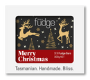 Christmas Gift Box - 3 Fudge Deer Pattern
