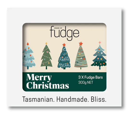 Christmas Gift Box - 3 Fudge Christmas Trees