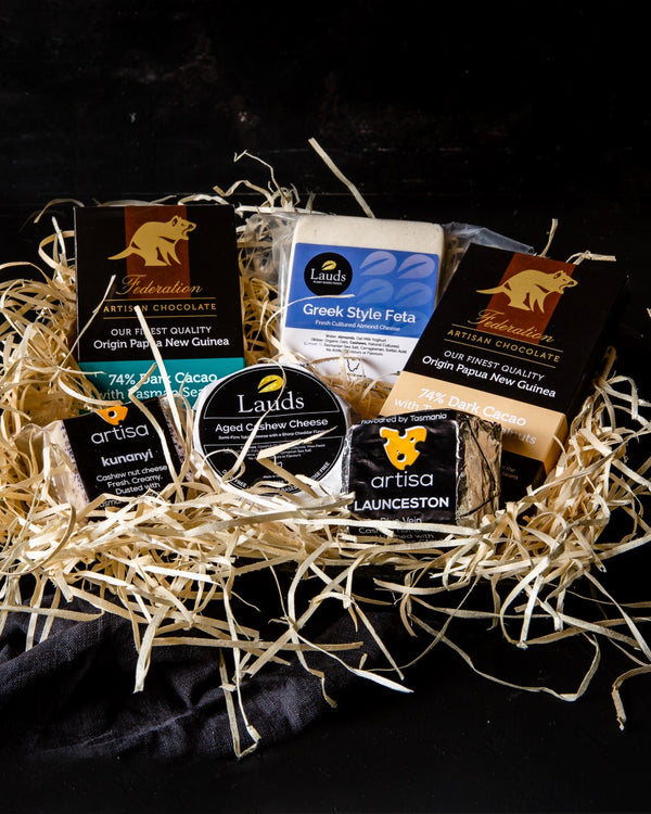 Tasmanian Vegan Cheese and Chocolate Gift Hamper - Tasmanian Gourmet Online