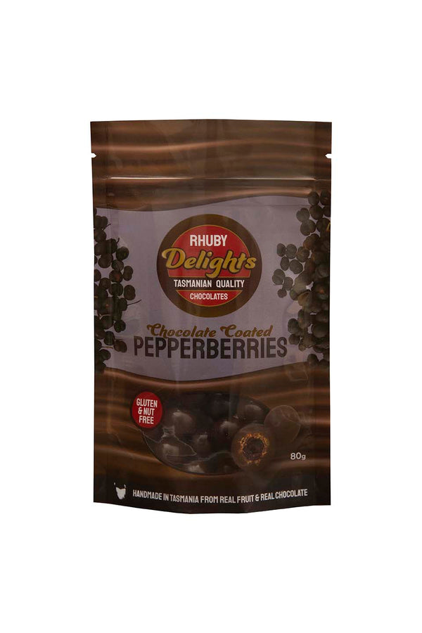 Rhuby Delights Chocolate Coated Tasmanian Pepper Berries